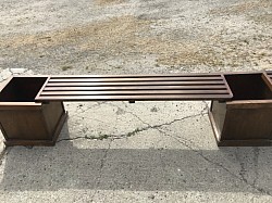 Planter box with bench
